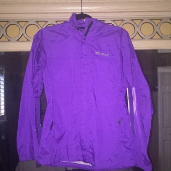 Marmot Purple Lightweight Rain Jacket - Picture 2 of 8